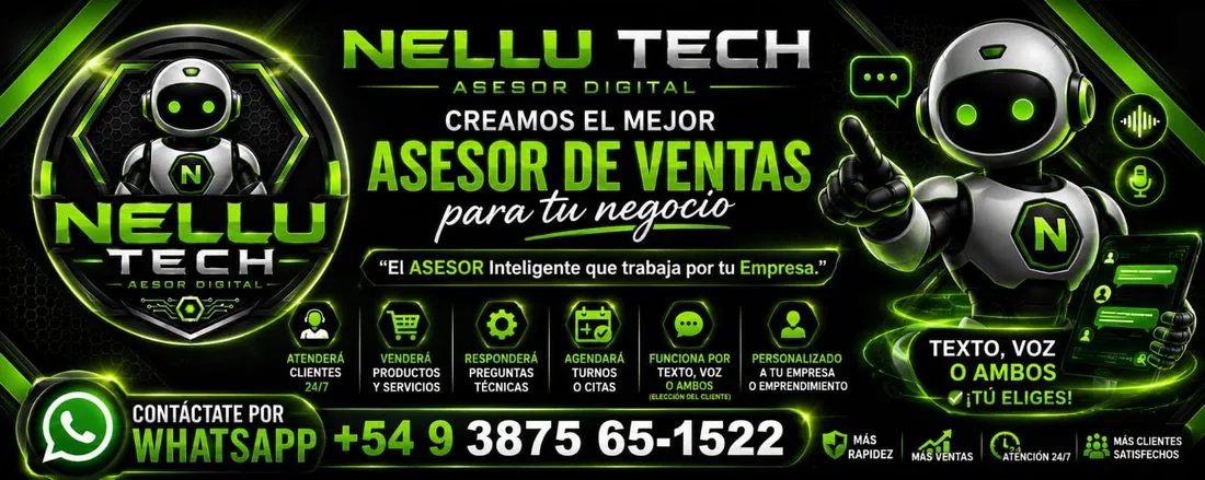 NELLU TECH — Creamos el mejor asesor de ventas para tu negocio