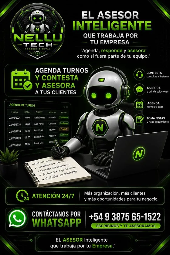 Agenda inteligente NELLU TECH